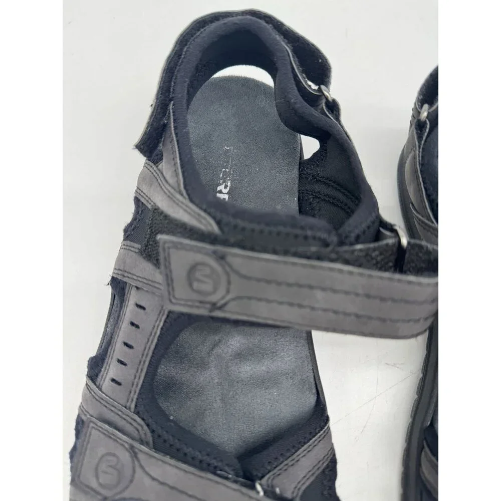 Merrell Mens Sandspur 2 Convert Sandals Black Leather Slingback Outdoors Casual